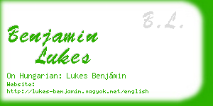 benjamin lukes business card